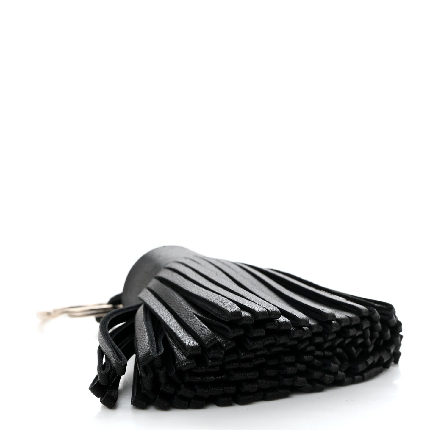 Lambskin Carmen Tassel Key Holder Black