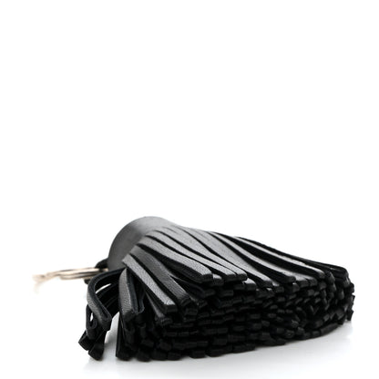 Hermes Lambskin Carmen Tassel Key Holder Black 3 of 4