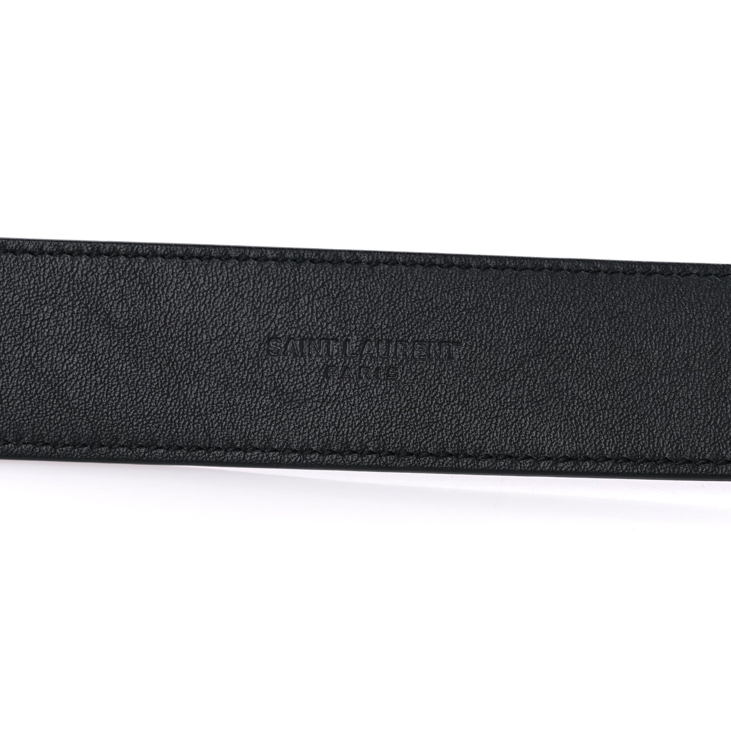 Saint Laurent Smooth Calfskin Monogram Square Buckle Belt 90 36 Black 3 of 5