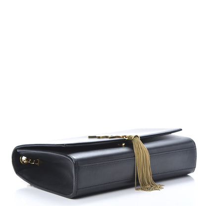 Saint Laurent Smooth Calfskin Medium Classic Monogram Kate Tassel Satchel Black 4 of 15