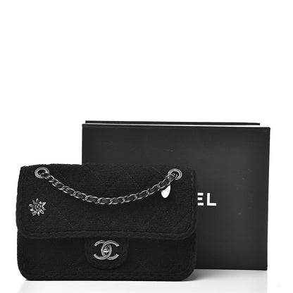 Chanel Wool Quilted Medium Edelweiss Single Flap Black 11 of 11
