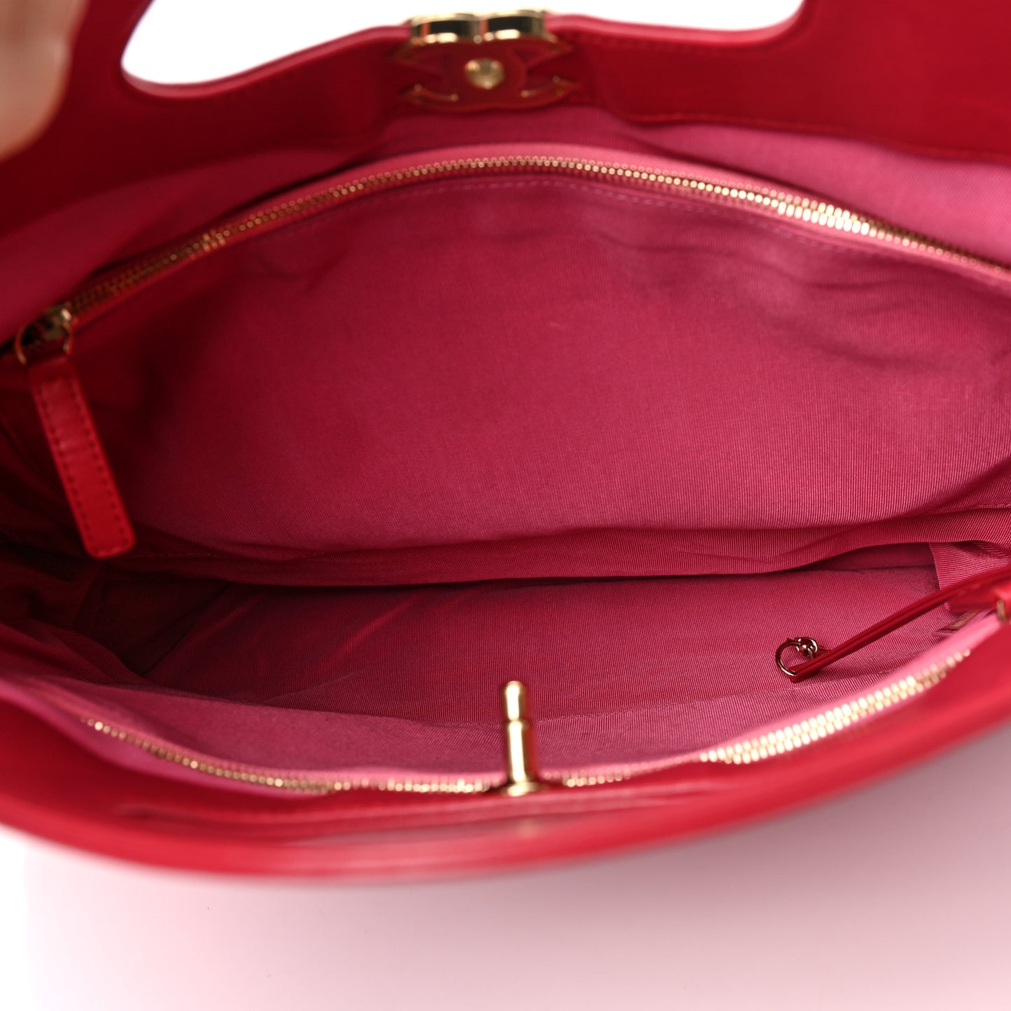 Lambskin Quilted Large 31 Shopping Bag Pink Light Red