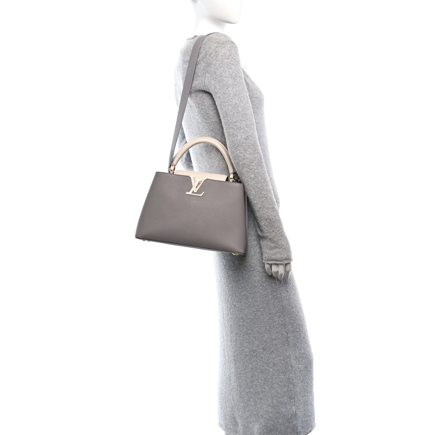 Taurillon Capucines MM Steeple Gray