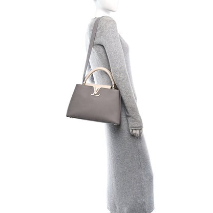 Louis Vuitton Taurillon Capucines MM Steeple Gray 2 of 9