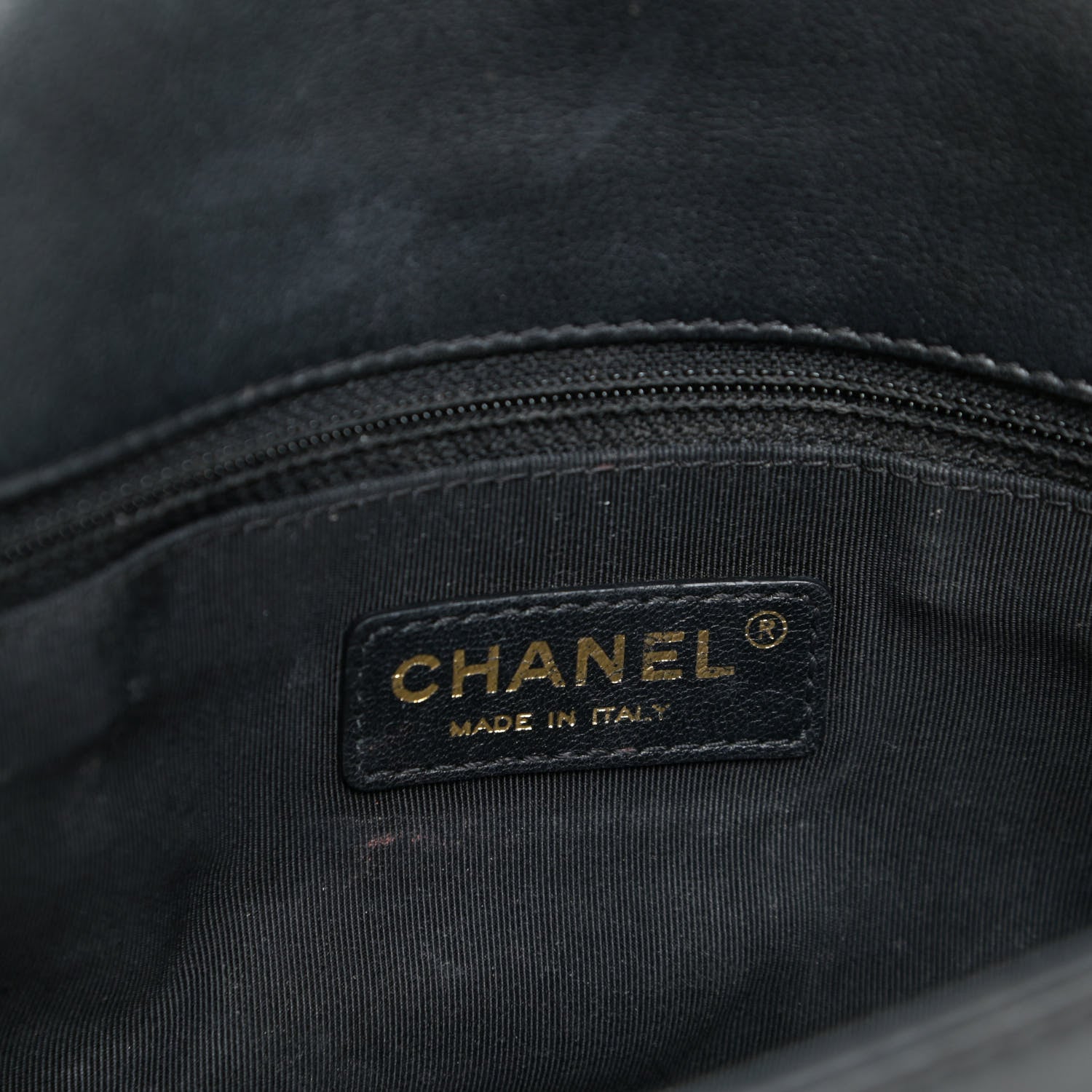 Chanel Calfskin Quilted Medium Graphic Flap Beige Black 5 of 15