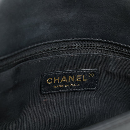 Chanel Calfskin Quilted Medium Graphic Flap Beige Black 5 of 15