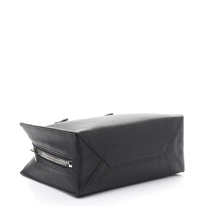 Balenciaga Grained Calfskin Plate Hardware Papier A6 Zip Around Tote Black 4 of 9
