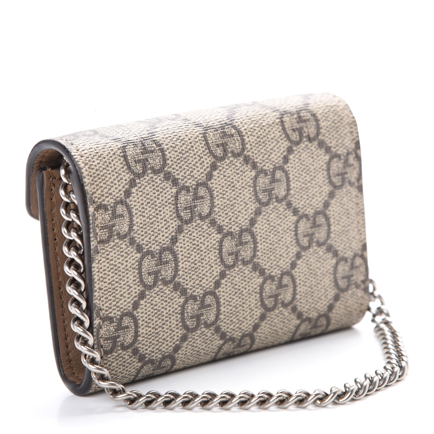 Gucci GG Supreme Monogram Dionysus Coin Purse Taupe 2 of 5