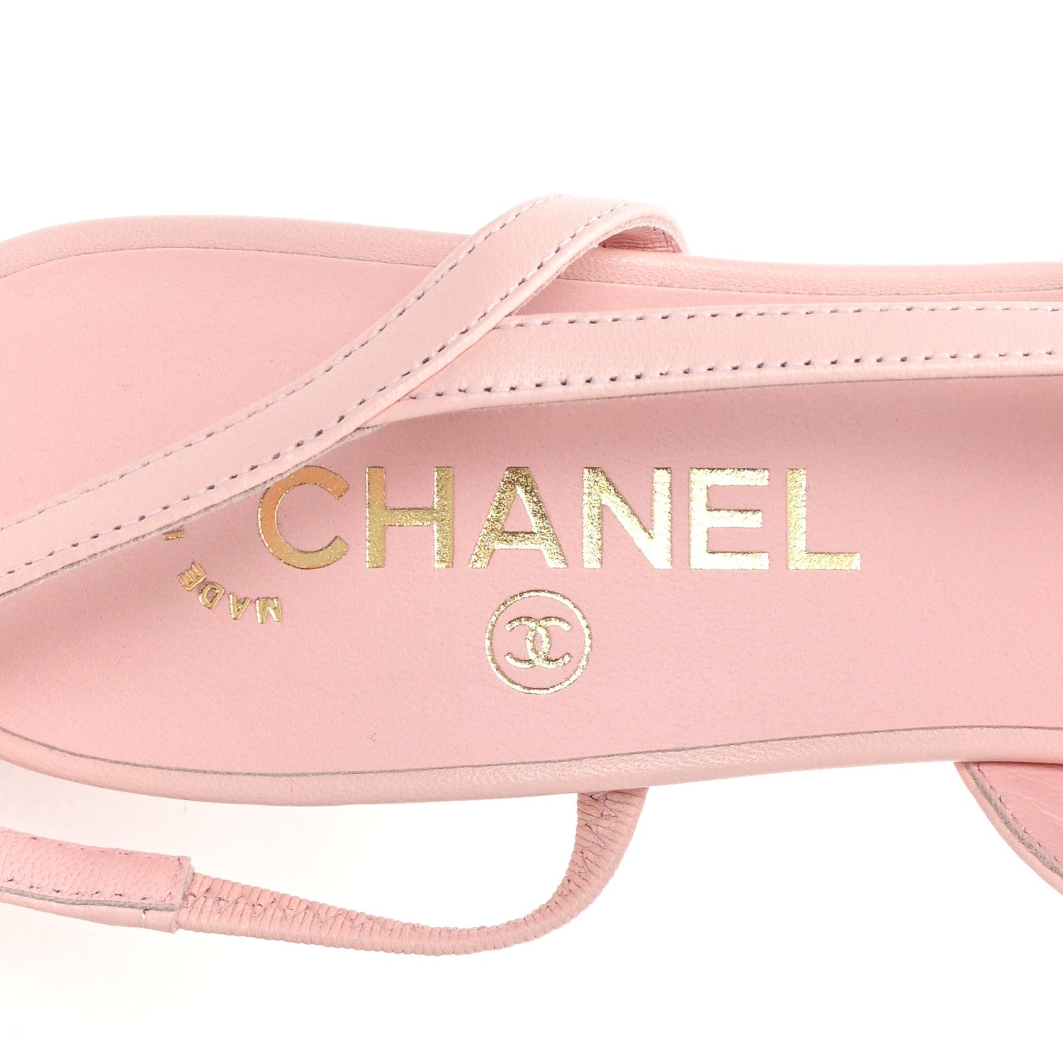 Chanel Lambskin Grosgrain Cap Toe CC Slingback Pumps 38.5 Light