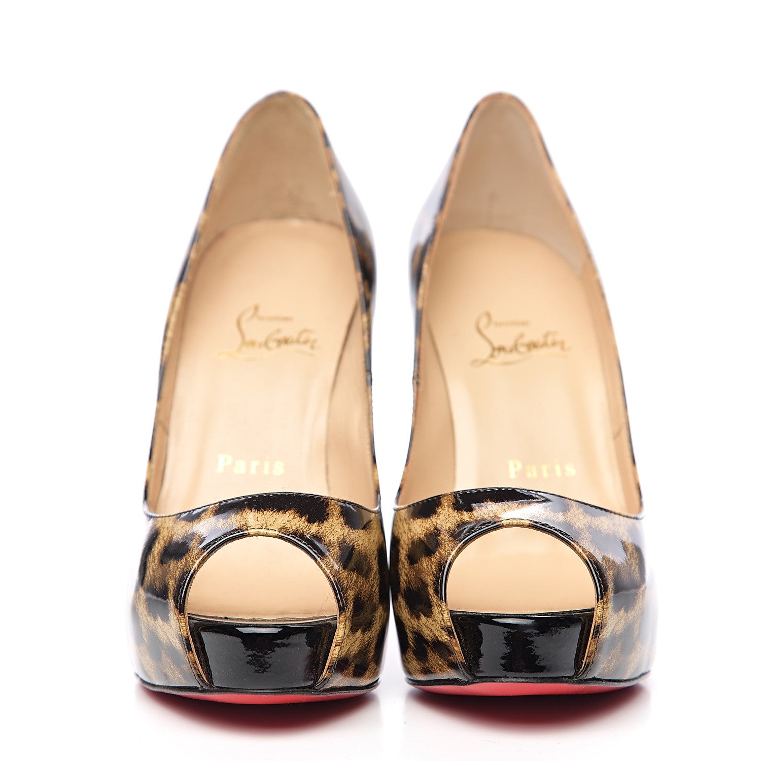 Christian Louboutin Patent Leopard New Very Prive 120 Pumps 36.5 Brown 2 of 7