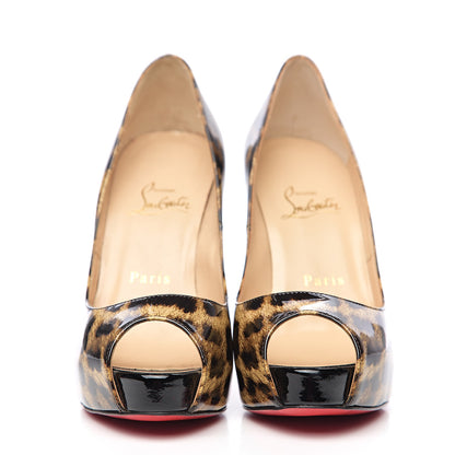 Christian Louboutin Patent Leopard New Very Prive 120 Pumps 36.5 Brown 2 of 7
