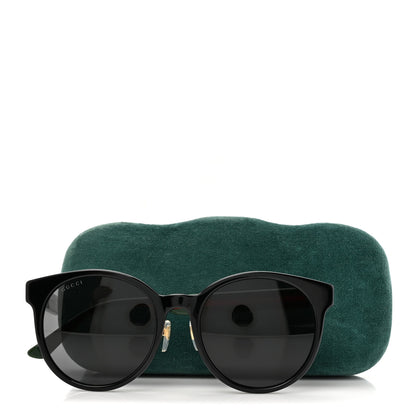 Gucci Acetate GG Web Round Eye Sunglasses GG0416SK Black 8 of 8