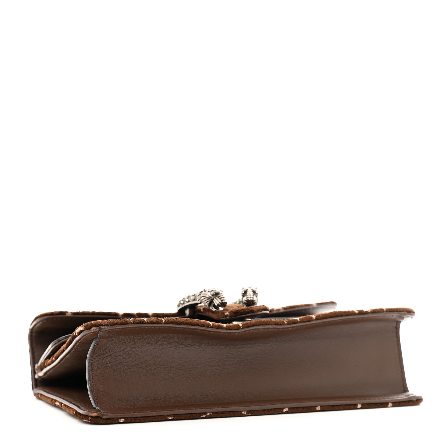 Gucci Velvet Moon Calfskin Crystal GG Monogram Small Dionysus Shoulder Bag Brown Vintage Cocoa Black Diamond 4 of 11