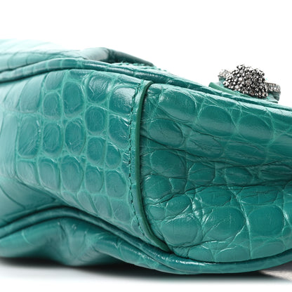 Balenciaga Extra Supple Calfskin Crystal Crocodile Embossed Le Cagole Shoulder Bag XS Jade 11 of 11