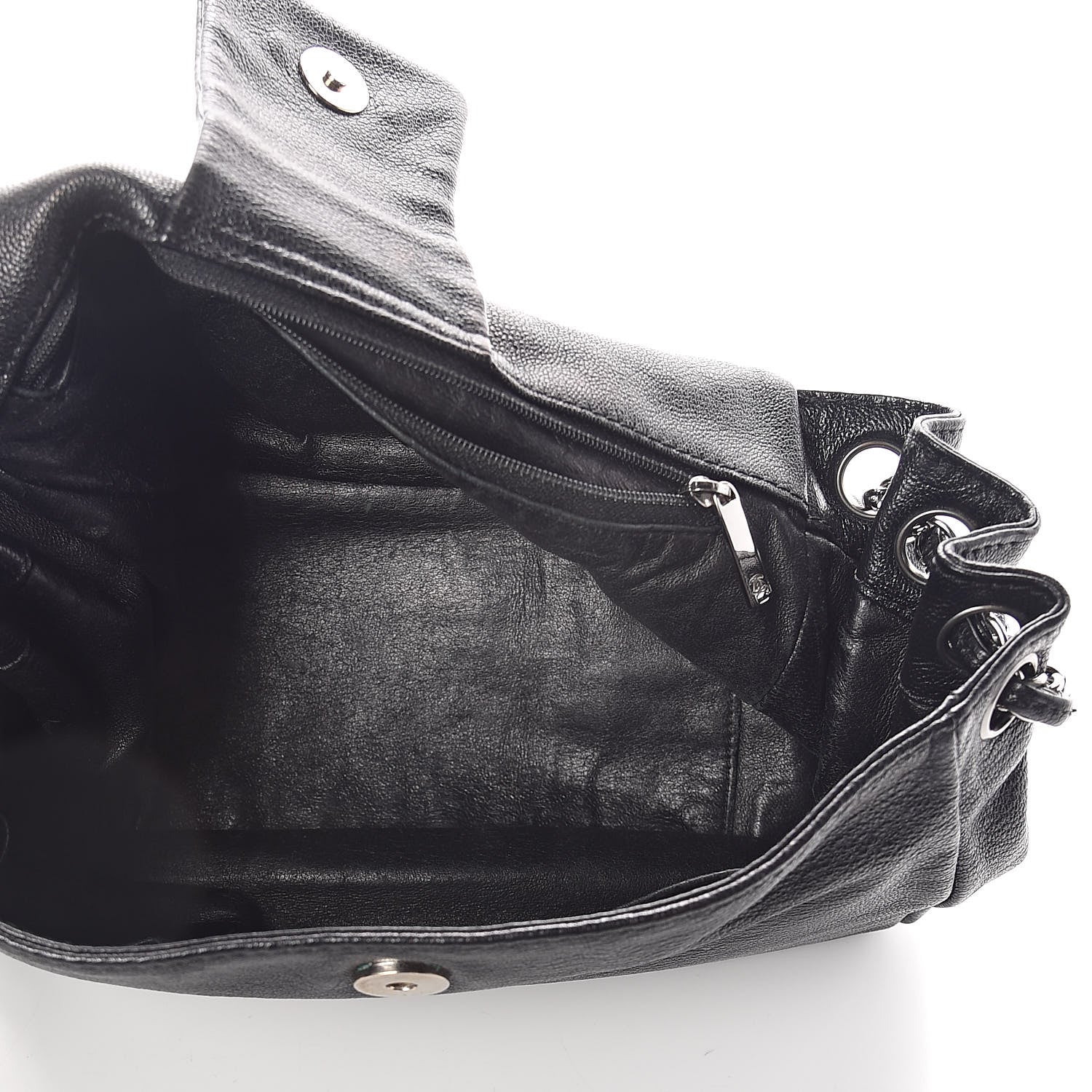 Chanel Metallic Goatskin Luxe Ligne Flap Black 5 of 11
