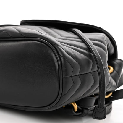 Gucci Calfskin Matelasse GG Marmont Flap Backpack Black 9 of 9