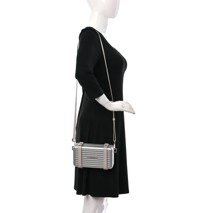 Christian Dior X RIMOWA Aluminum Personal Clutch On Strap Silver 2 of 13