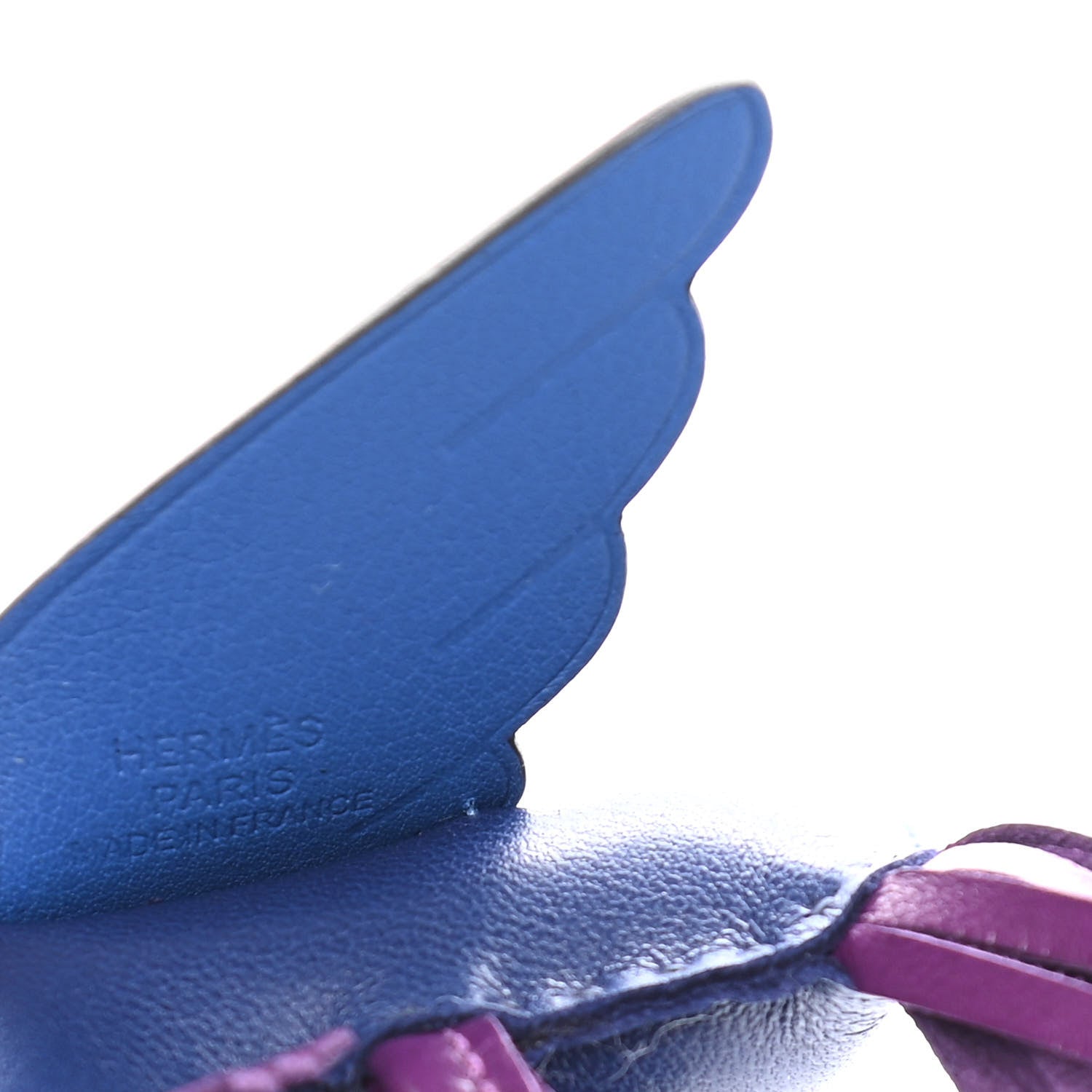 Hermes Milo Lambskin Grigri Rodeo Pegase Horse Bag Charm PM Bleu Saphir Violet Bleu France 3 of 5