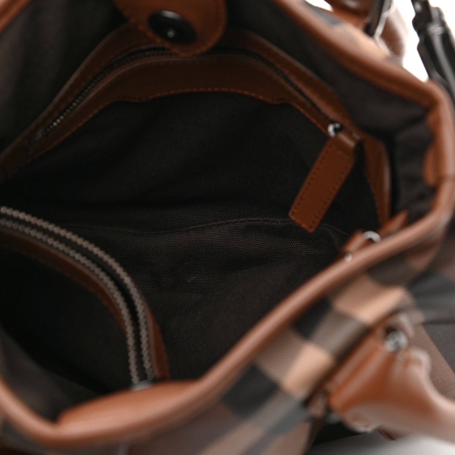 Burberry Smoked Check Small Northfield Tote Brown 6 of 11