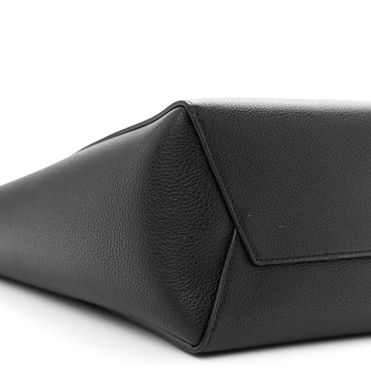 Soft Grained Calfskin Small Sangle Bucket Bag Black