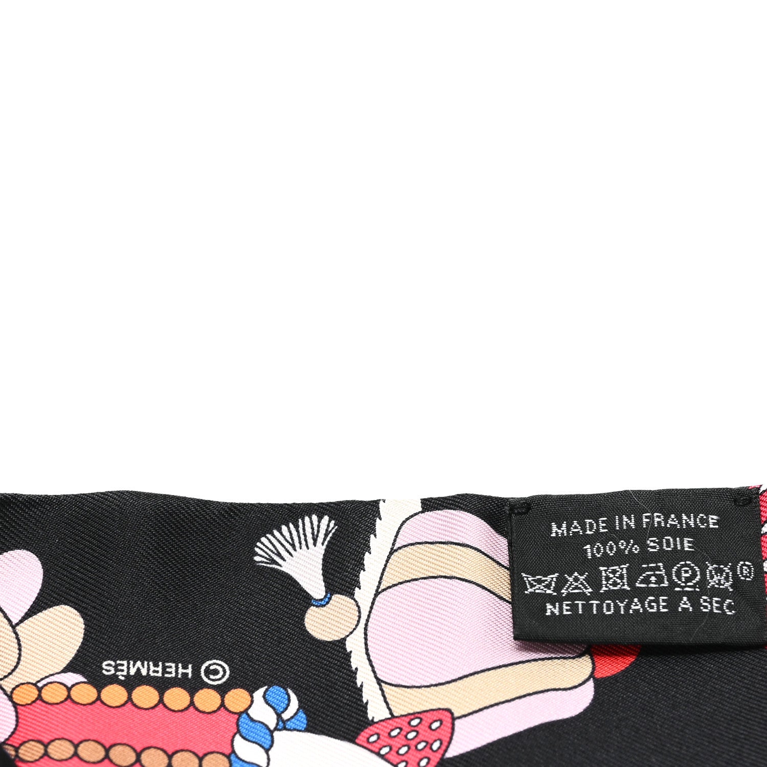 Hermes Silk La Patisserie Francaise Charms Twilly Charms Black