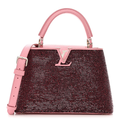 Louis Vuitton Sequins Metallic Taurillon Capucines BB Pink 1 of 13