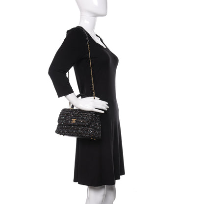 Chanel Tweed Sequin Mini Coco Handle Flap Black 2 of 12