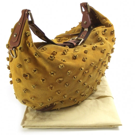 Louis Vuitton Suede Mahina Fleurs Onatah GM Maize 3 of 9