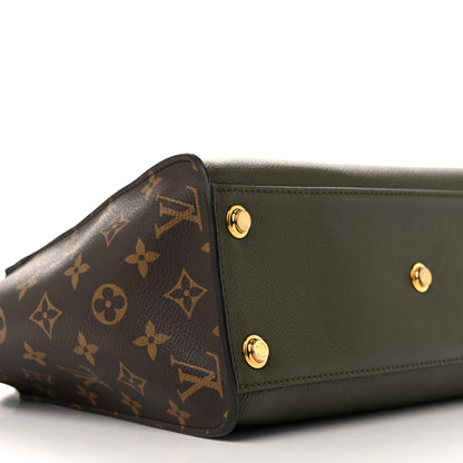 Louis Vuitton Calfskin Monogram On My Side MM Laurier Green Toffee Latte Beige 8 of 9