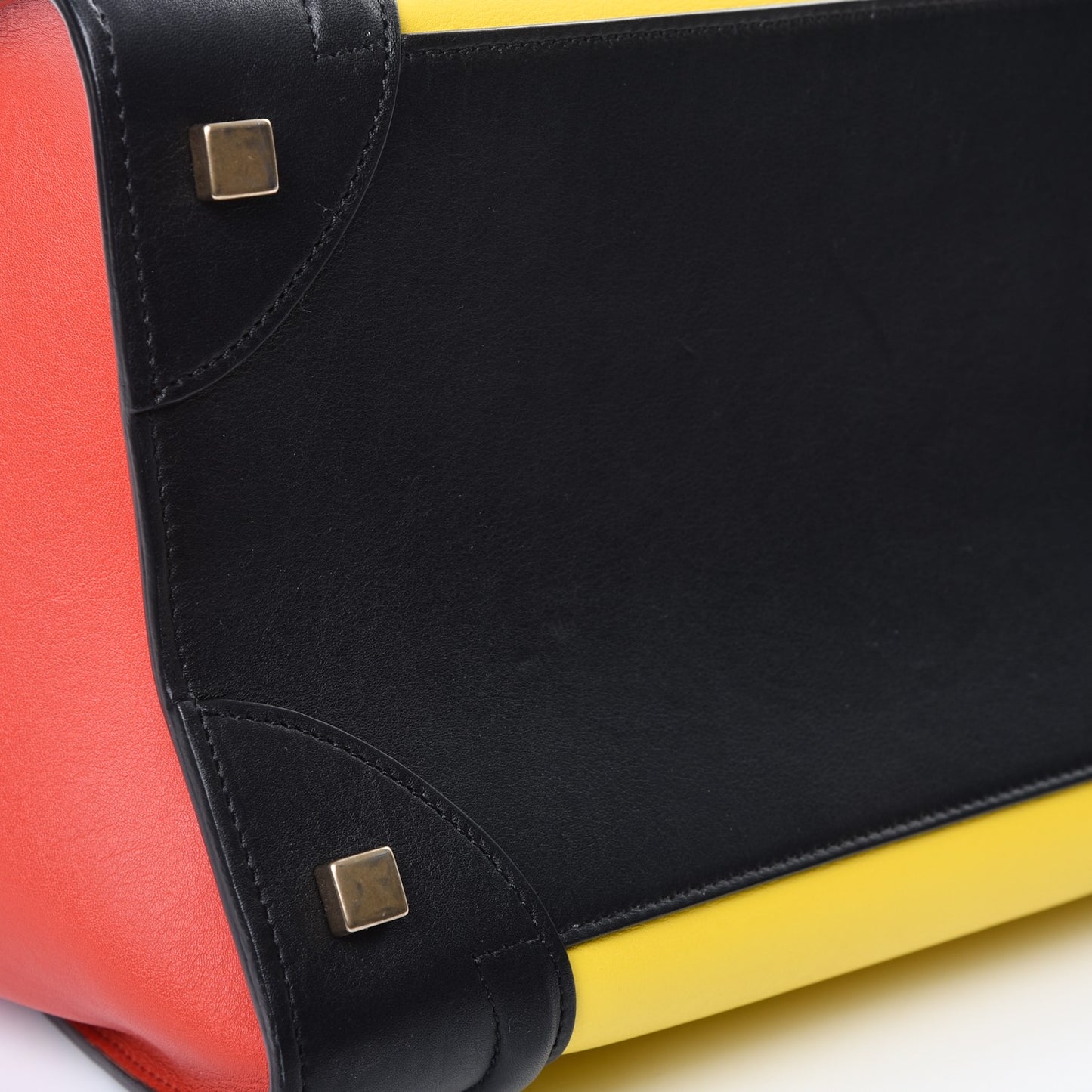 Smooth Calfskin Mini Tri-Color Luggage Sunflower