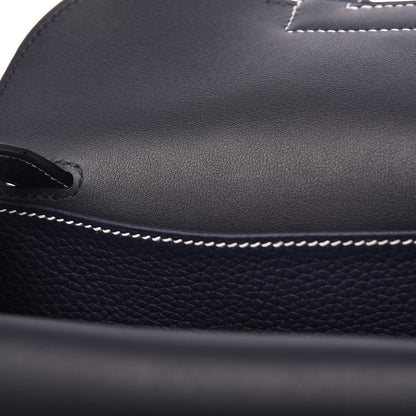 Hermes Taurillon Clemence Halzan 31 GM Bleu Nuit 9 of 16
