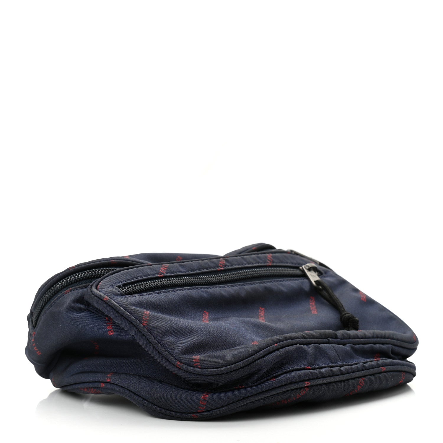 Balenciaga Twill Nylon Allover Logo Explorer Beltpack Bleu Canopee Rouge 4 of 10