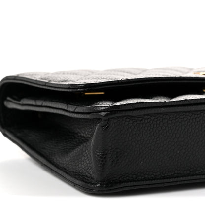 Chanel Caviar Quilted Wallet on Chain WOC Black 10 of 12