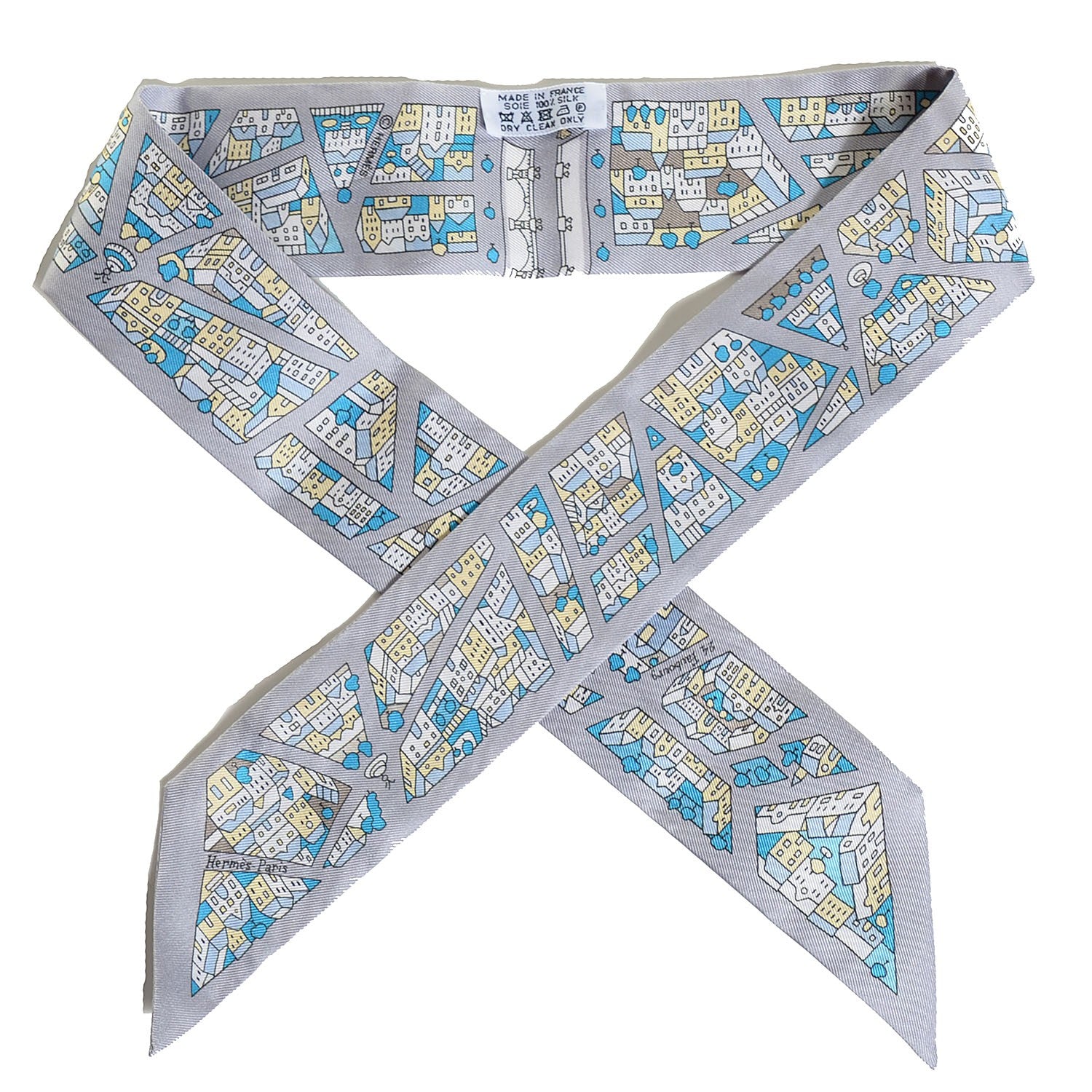 Hermes Silk Rire Droite Rive Gauche Twilly 1 of 6