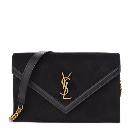 Saint Laurent Suede Calfskin Monogram Le Sept Chain Bag Black 1 of 10