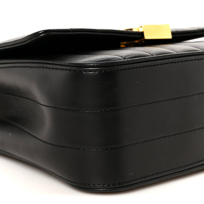 Saint Laurent Lambskin Matelasse Monogram Medium Vicky Chain Bag Black 10 of 12