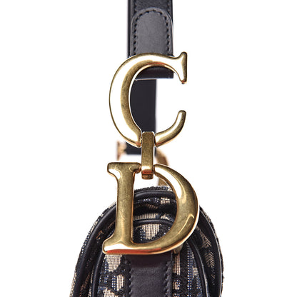 Christian Dior Oblique Saddle Bag Blue 8 of 10