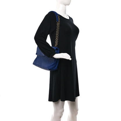 Bottega Veneta Nappa Intrecciato Olimpia Shoulder Bag Cobalt 2 of 12