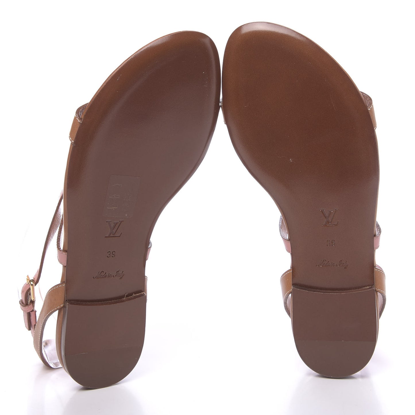 Calfskin Farenheit Flat Sandals 39 Pink