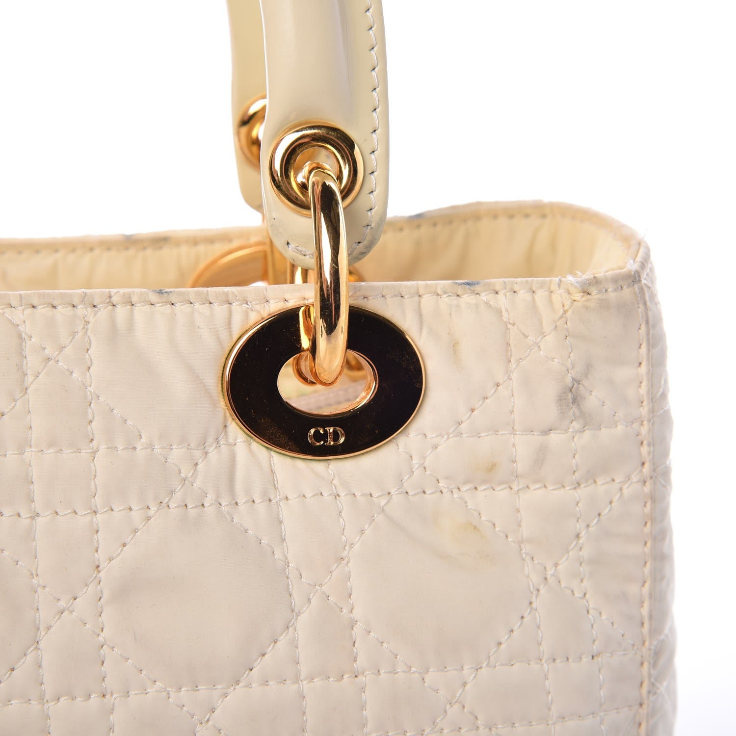 Christian Dior Nylon Cannage Medium Lady Dior White 13 of 22