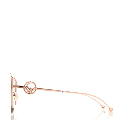 Fendi Metal Acetate F is Fendi Cat Eye Sunglasses FF 0290/S Pink Gold 3 of 6