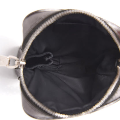 Saint Laurent Metallic Leather Belle De Jour Wristlet Pouch Grey 4 of 6