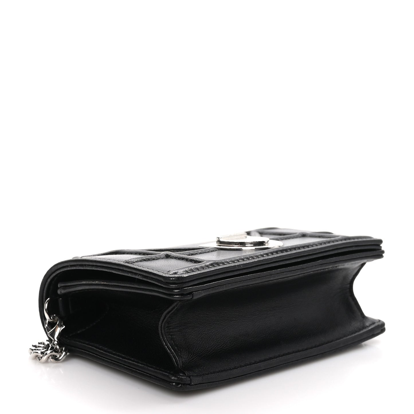 Lambskin Baby Diorama Flap Bag Black
