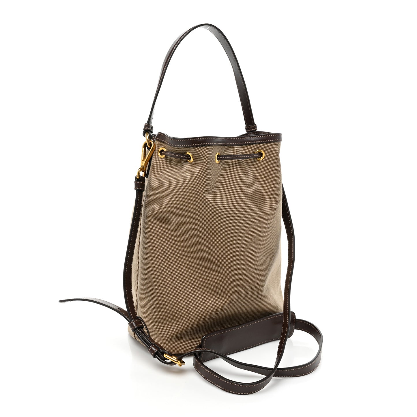 Jacquard Logo Mini Bucket Crossbody Bag Corda Bruciato