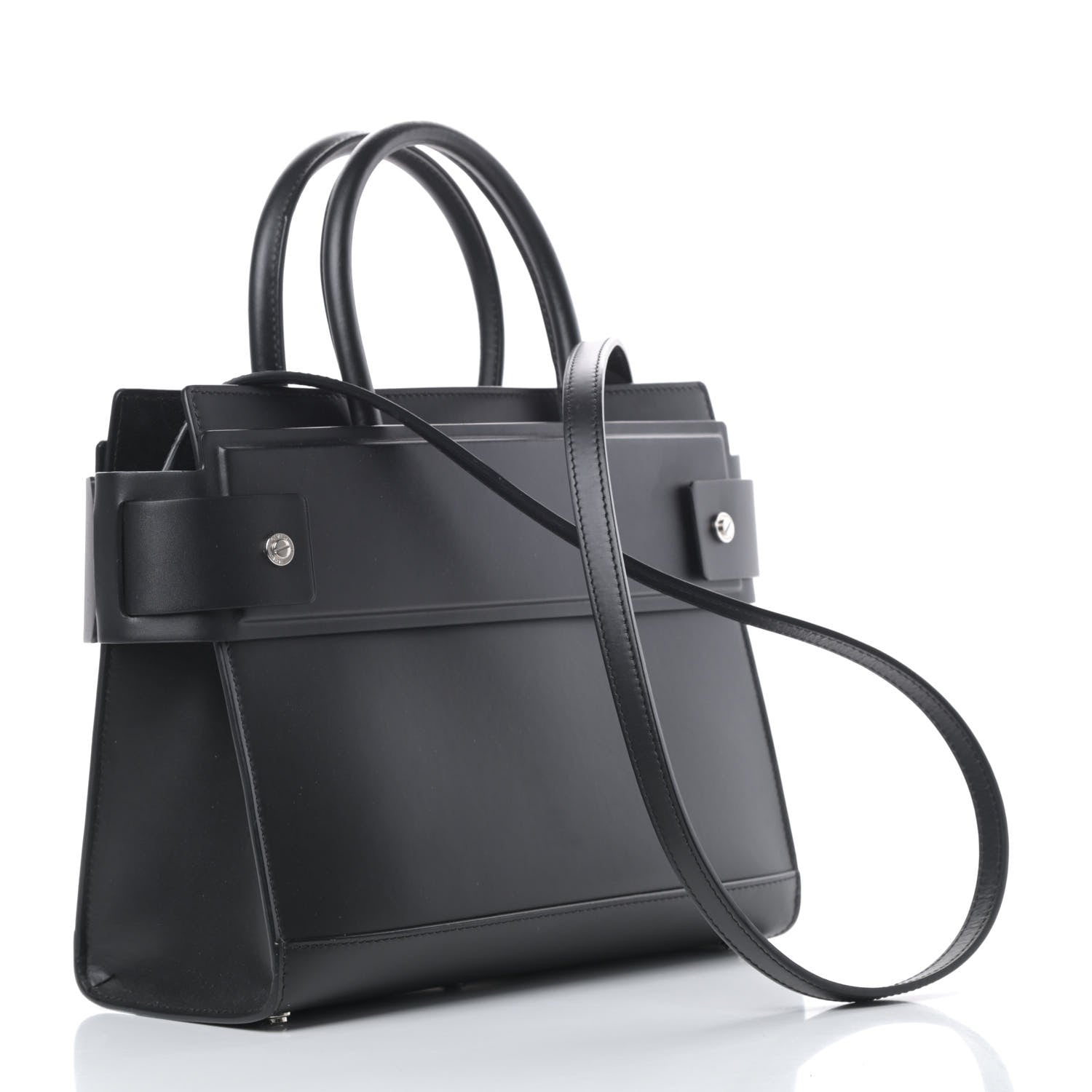 Givenchy Smooth Calfskin Small Horizon Satchel Black 3 of 15