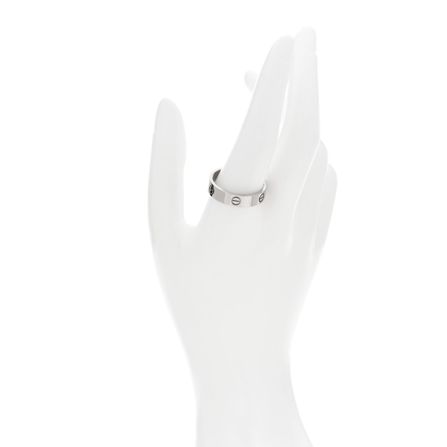 18K White Gold 5.5mm LOVE Ring 68 12.25
