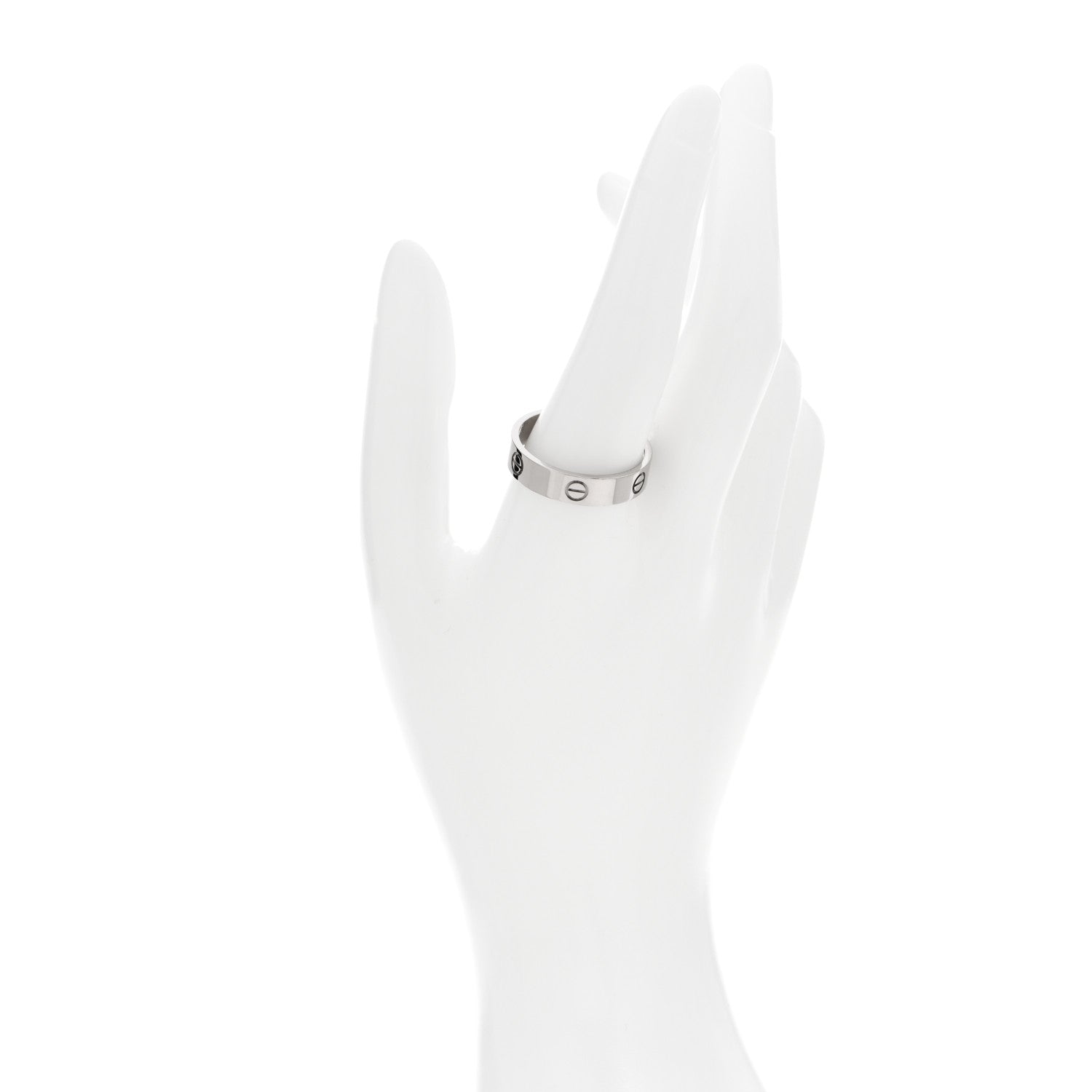 Cartier 18K White Gold 5.5mm LOVE Ring 68 12.25 2 of 5