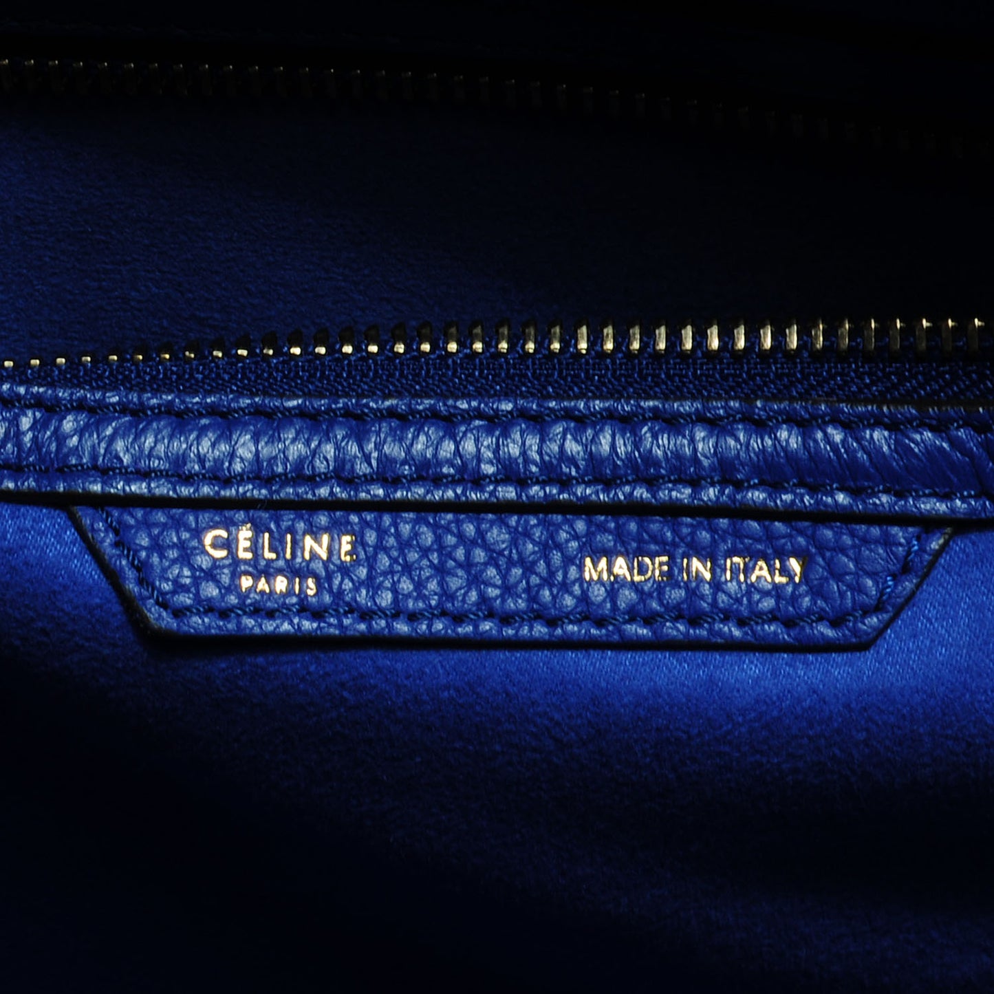 Drummed Calfskin Mini Luggage Indigo