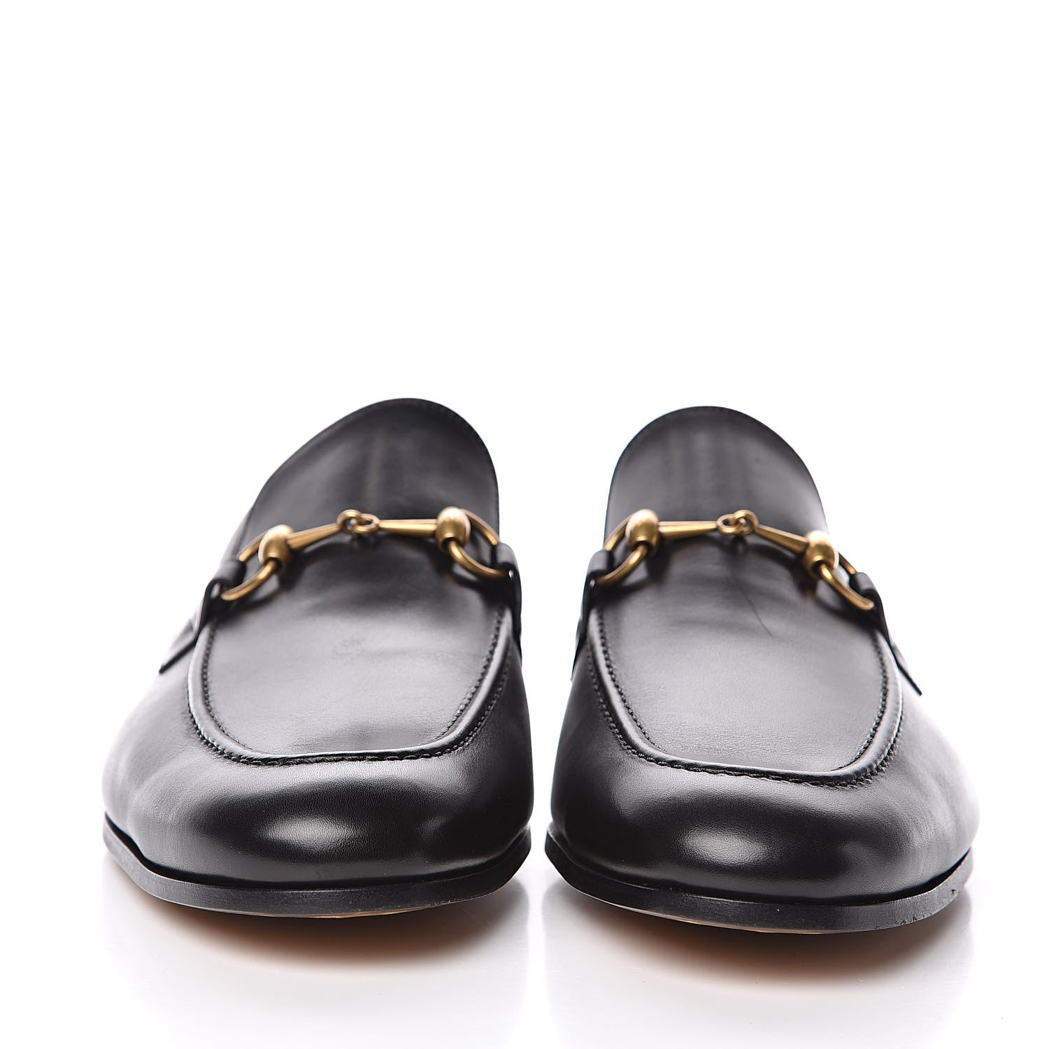 Gucci Calfskin Horsebit Mens Jordaan Loafers 9.5 Black 2 of 10