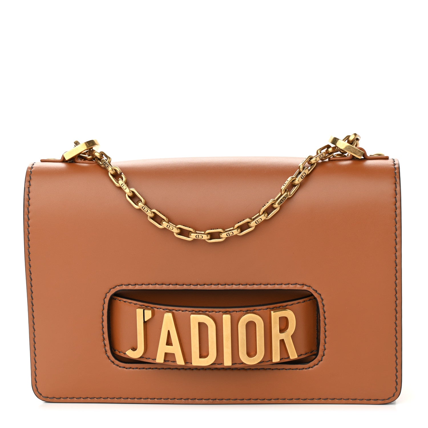 Christian Dior Calfskin J'Adior Chain Flap Bag Tan 1 of 8